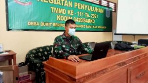 Sambut Tim Wasev di Lokasi TMMD Desa Bukit Beringin, Staf Teritorial Lembur Sampai Pagi