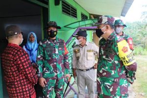 Dansatgas TMMD Dampingi Tim Wasev Tinjau Perehaban PAUD Tunas Berkembang