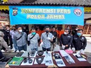 Tim Gabungan Polda Jambi Amankan Komplotan Pencuri Perangkat Alat Berat