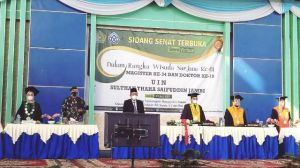Danrem 042/Gapu Hadiri Sidang Terbuka Semi Virtual Wisuda Mahasiswa UIN STS Jambi 