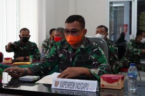 Pejabat Intel Jajaran Korem 042/Gapu Ikuti Rapat Evaluasi Bidang Intelpam Semester I  2021