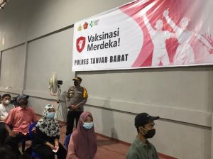 Target 1.500 Warga Sudah Divaksin, Kapolres AKBP Muharman: Kita Tetap Ingatkan Patuhi Prokes
