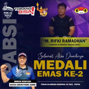 Ketum PABSI Jambi Bangga, Cabor Angkat Besi Sabet Dua Emas hingga Pecah Rekor Nasional