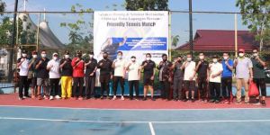 Bupati Buka Friendly Match Tenis SKK Migas fan Forkopimda Tanjabbar 