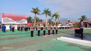Kapolres Tanjab Barat Pimpin Sertijab Empat Perwira yang Dimutasi