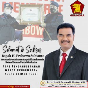 Kebanggaan SAH, Ketika Prabowo Subianto dianugerahi warga kehormatan Brimob
