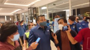 Hadir di Arena Musda Demokrat, Mashuri Optimis Ungguli Cik Bur