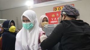 Vaksinasi di Mapolres Tanjabbar Habiskan 350 Dosis Coronavac dan Pfizer