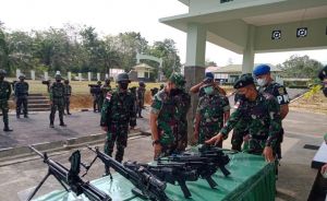 Dandim 0420/Sarko Cek Kesiapan Pasukan Satgas Pam Rahwan Papua