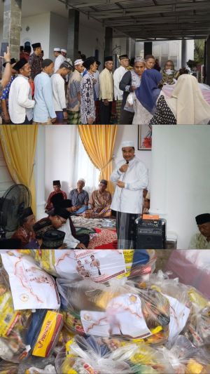 Jelang Puasa, SAH Bantu Ratusan Paket Sembako Warga Desa Sei Bertam