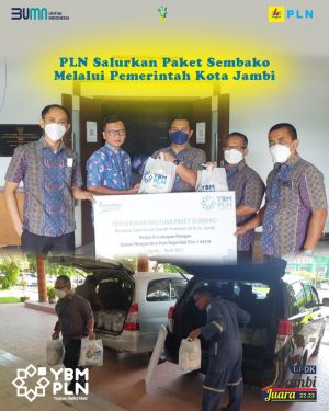 PLN Salurkan Paket Sembako Melalui Pemerintah Kota Jambi