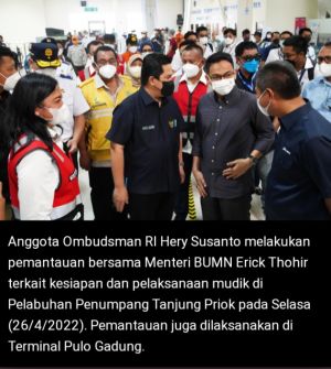 Ombudsman RI Tinjau Mudik Gratis yang Diselenggarakan Pemerintah