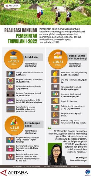 INFOGRAFIS: Realisasi Bantuan Pemerintah Triwulan I-2022