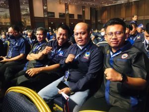 Berseragam Nasdem, Wabup Tanjabtim Robby Hadiri Rakernas di Jakarta