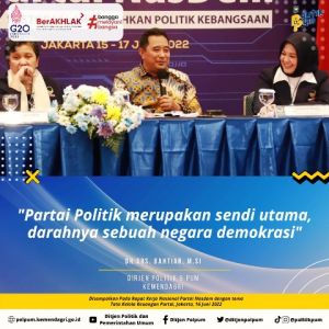 Di Rakernas Nasdem, Dirjen Politik dan PUM Kemendagri Bahtiar Bicara Tata Kelola Keuangan Parpol