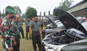 Minimalisir Lakalalin, Korem 042/Gapu Laksanakan Apel Kelengkapan Kendaraan Dinas