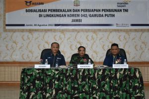 Prajurit dan PNS Jajaran Korem 042/Gapu Ikuti Pembekalan dan Persiapan Pensiunan PT. Asabri