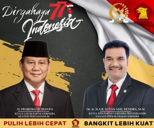 Makna HUT 77 RI : SAH Ajak Bangun Optimisme Mengisi Kemerdekaan