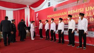HUT RI Ke 77, Ribuan Napi di Lapas Kelas II A Jambi Dapat Remisi, 30 Orang Langsung Bebas 