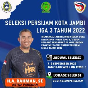 Persijam Panggil Talenta Muda Bergabung, HAR: Kita Akan Seleksi Pemain Hadapi Liga 3 