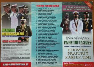 Resmi Dibuka, Ini Syarat Pendaftaran Perwira PK TNI 2022