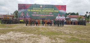 Bupati Resmi Buka TMMD Di Desa Kembang Seri Baru Batanghari