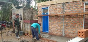 Pembangunan MCK Musollah Program TMMD di Desa Kembang Seri Baru Sudah 50 Persen