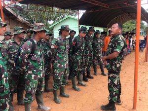 Berikan Arahan, Danramil 0415-02 Mersam, AR Dalimuthe Pimpin Apel Pagi