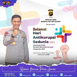 Harkodia 2022 , Kapolda Jambi ke Personel : Komitmen, Berantas Korupsi 
