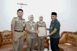 Aspan Sambut Kunjungan Praja IPDN Asal Tebo di Rumah Dinas Bupati 