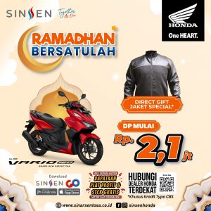 New Honda Vario 160, Dapatkan Promo DP Ringan dan Gratis Jaket Spesial