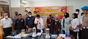 Polda Jambi Musnahkan Barang Bukti  Narkotika Senilai Rp1,7 Miliar 