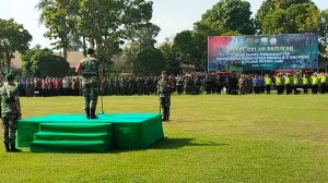 Gelar Apel Pengamanan Kunker Presiden RI, Ini Arahan Danrem 042/Gapu
