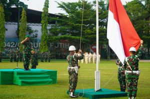 Danrem 042/Gapu Ucapkan Terimakasih Ke Prajurit Yang Telah Laksanakan Pam Kunjungan Presiden RI