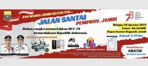 Silahkan Datang, Besok Pemprov Jambi Gelar Jalan Santai Kemerdekaan 