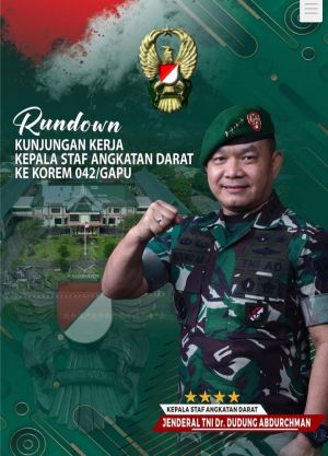 Kasad Jenderal TNI Dudung Abdurachman Kunker ke Jambi, Ini Agendanya