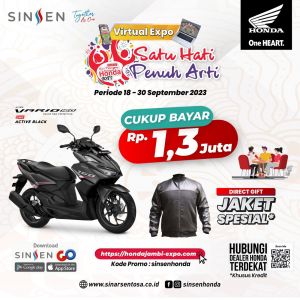 Sinsen Ajak Masyarakat Jambi Kunjungi Honda Virtual Expo Satu Hati Penuh Arti