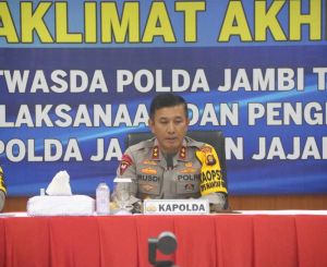 Kapolda Jambi Pimpin Taklimat Akhir Audit Kinerja  Itwasda Tahap II