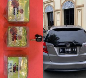 Polisi Temukan 3,2  Kilogram Sabu di  Bawah Karpet Dalam Mobil Honda Jazz
