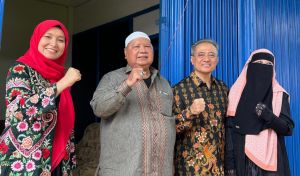 Caleg DPR RI Ratu Munawaroh Silahturahmi ke H Hasan,  Tokoh Masyarakat Tanjabtim 