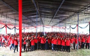 Bertemu 1000 Relawan di Sungai Gelam, Edi: Mari Berjuang Menangkan Ganjar Mahfud dan PDIP di Pemilu 