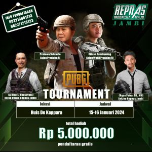 Repnas Jambi Sasar Kalangan Milenial dengan Tournamen PUBG, Strategi Mememangan Prabowo Gibran 