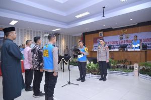 Kapolda Jambi Pimpin Pelaksanaan Pakta Integritas dan Pengambilan Sumpah Penerimaan Siswa SIPSS Tahu
