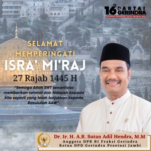 Makna Isra' Mi'raj bagi SAH, Momentum Indonesia Maju Adil dan Makmur