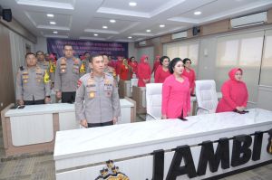 Kapolda Jambi Ikuti Upacara HUT Ke-44 Yayasan Kemala Bhayangkari