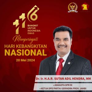 SAH Tegaskan Kebangkitan Nasional Menjadi Cita - Cita Gerindra