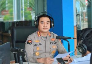 Kabid Humas Polda Jambi Tampil Baca Berita  di RRI Jambi