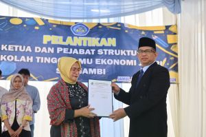 Dr Musthafa Luthfi Dilantik Menjadi Ketua STIE  Jambi