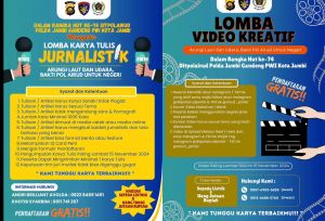 Ditpolairud Polda Jambi Gandeng PWI Kota Gelar Lomba Karya Tulis Jurnalistik dan Video Kreatif