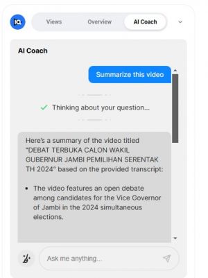 Membaca Bagaimana AI Menyimpulkan Debat Wakil Gubernur 2024